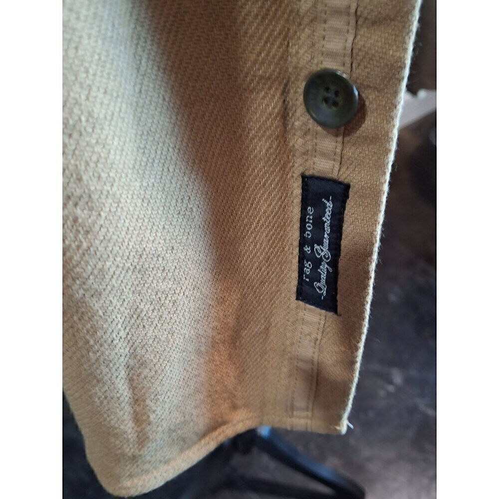 rag & bone Austin Button-Front Relaxed-Fit Ermine Brown Overshirt/Pre-owned, Sz. - Picture 10 of 10